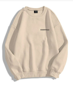 FOG ESSENTIALS Logo Print Crewneck Sweatshirt - Heather Oatmeal