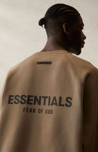 FOG ESSENTIALS Logo Print Crewneck Sweatshirt - Heather Oatmeal