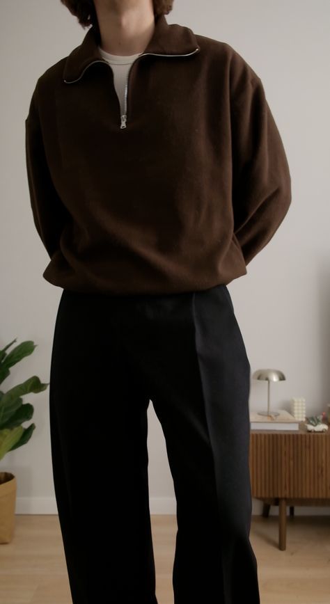 Men's Vintage-Inspired Striped Sleeve Sweatshirt | Retro Crew Neck Jumper