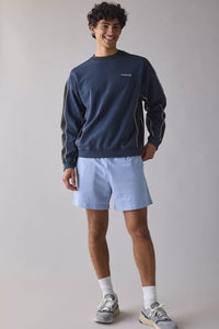 Men's Vintage-Inspired Striped Sleeve Sweatshirt | Retro Crew Neck Jumper