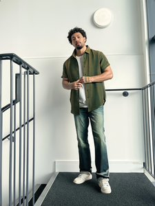 Short-sleeve button-down shirt