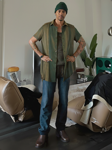 Short-sleeve button-down shirt